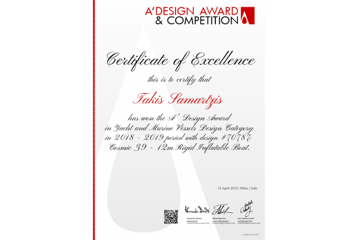 A DESIGN AWARD CERTIFICATE